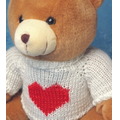 White Sweater w/ Red Heart for Stuffed Animal (Medium)